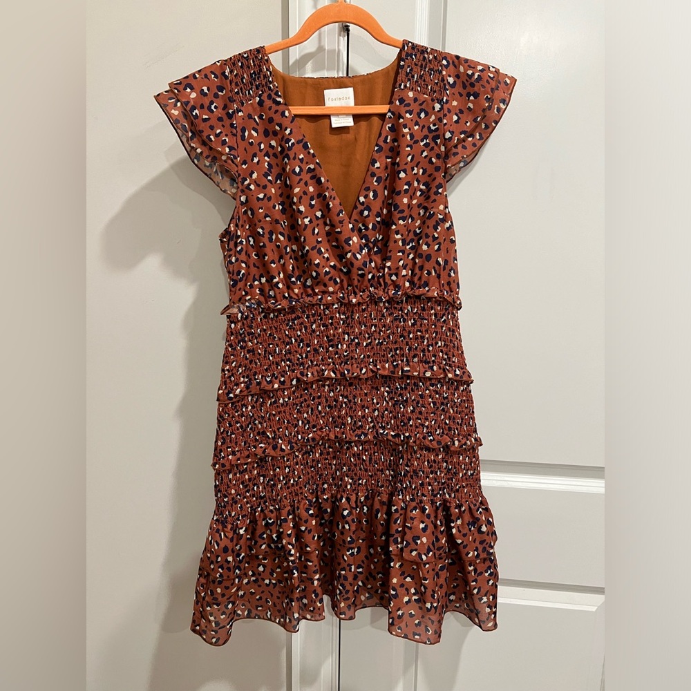 Foxiedox ruffled fitted dress